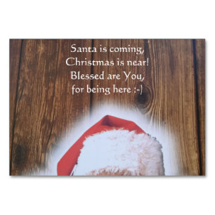 Christmas Eve Tablecard Table Number