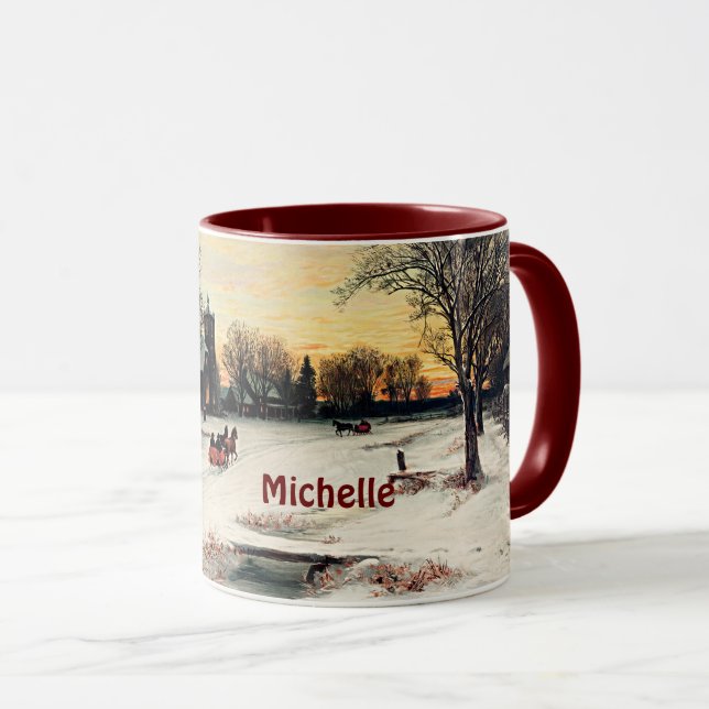 Christmas Eve, Template, Mug (Front Right)