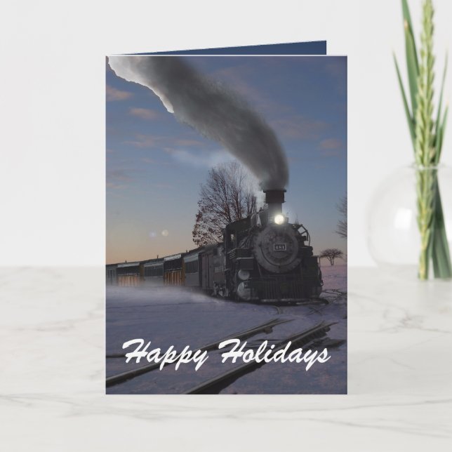 Christmas Eve Train Holiday Card (Front)