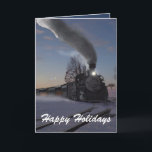 Christmas Eve Train Holiday Card<br><div class="desc">Little Timmy had been very excited about going on the train when the trip had begun, AND it was Christmas Eve! He could barely contain himself, these two wonderful things at the same time! But as the train chugged its lullaby through the snow that turned a late afternoon pink to...</div>