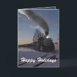 Christmas Eve Train Holiday Card<br><div class="desc">Little Timmy had been very excited about going on the train when the trip had begun, AND it was Christmas Eve! He could barely contain himself, these two wonderful things at the same time! But as the train chugged its lullaby through the snow that turned a late afternoon pink to...</div>