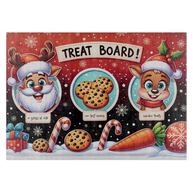Christmas Eve Treat Board Gift | Milk & Cookies (Front)