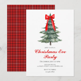 Christmas Eve tree party Invitation