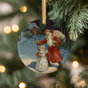 Christmas Eve Vintage Holiday Ceramic Tree Decoration