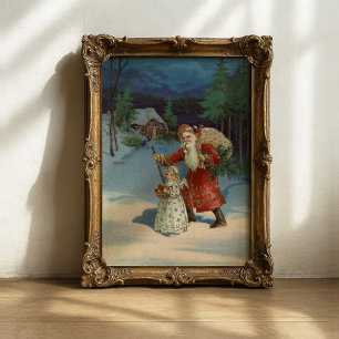 Christmas Eve   Vintage Holiday Poster