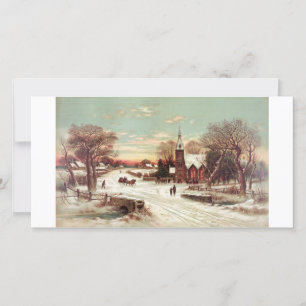 Christmas Eve Winter Scene collector photo cards