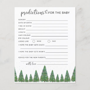 Christmas evergreen baby predictions and advice