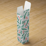 Christmas Evergreen Boughs and Holly Berries Wine Box<br><div class="desc">Give the gift of wine to your friends and family this Christmas.</div>