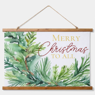 Christmas Evergreen Branch Hanging Tapestry