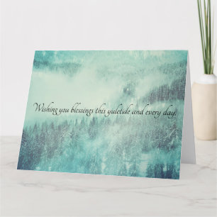 Christmas Evergreen Forest Winter Solstice Card