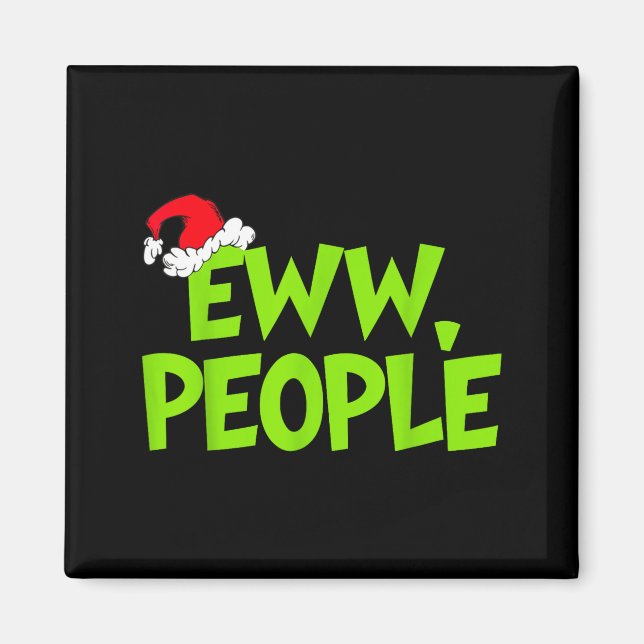 Christmas Eww People Mens Women Funny Santa Hat Gr Magnet (Front)