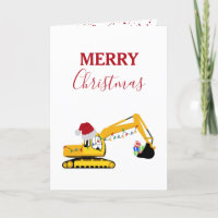 Christmas Excavator Construction Truck