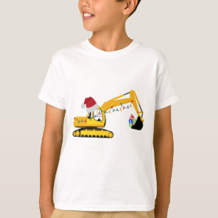 Christmas Excavator Construction Truck T-Shirt