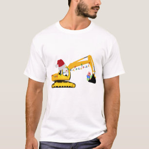 Christmas Excavator Construction Truck T-Shirt