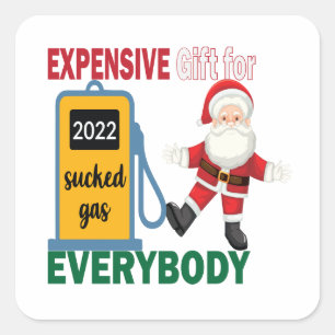 Christmas Expensive Gas Square Sticker