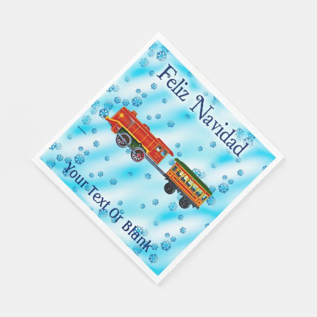 Christmas Express - Feliz Navidad Napkin (Corner)