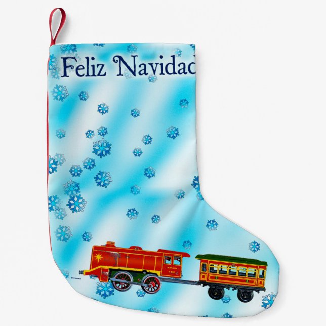 Christmas Express - Feliz Navidad Small Christmas Stocking (Front)