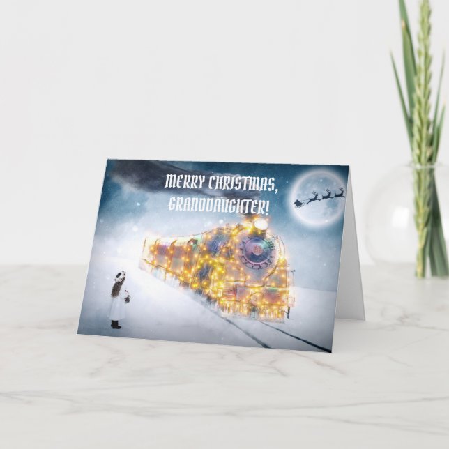 CHRISTMAS EXPRESS GRANDDAUGHTER CARD (Front)