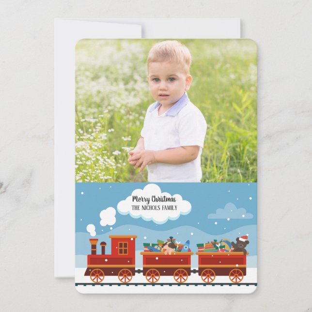 Christmas Express Photo Holiday Card (Front)