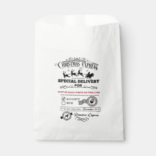 Christmas Express Special Delivery NAUGHTY Treat Favour Bags