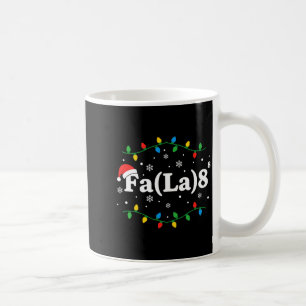 Christmas Fa(la) 8 Funny Caroling Lights Santa Hat Coffee Mug