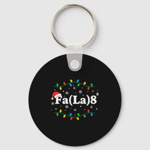 Christmas Fa(la) 8 Funny Caroling Lights Santa Hat Key Ring