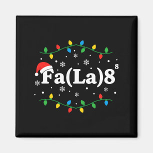 Christmas Fa(la) 8 Funny Caroling Lights Santa Hat Magnet