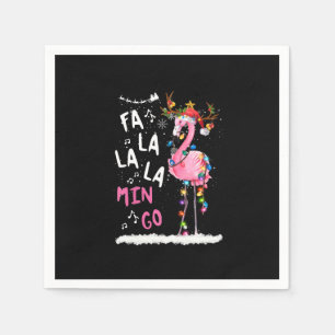 Christmas - Fa-La-La Mingo Flamingo With Christmas Napkin
