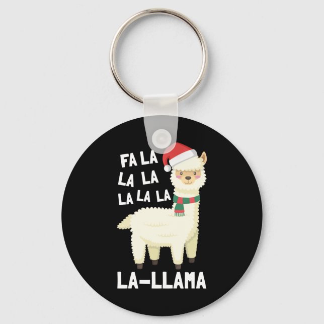 Christmas Fa La Llama Essential Key Ring (Front)