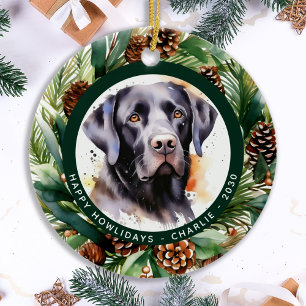 Christmas Face Mask Santa Dog 2020 Quarantine Ceramic Tree Decoration