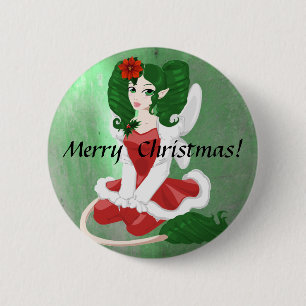 Christmas Faerie Button