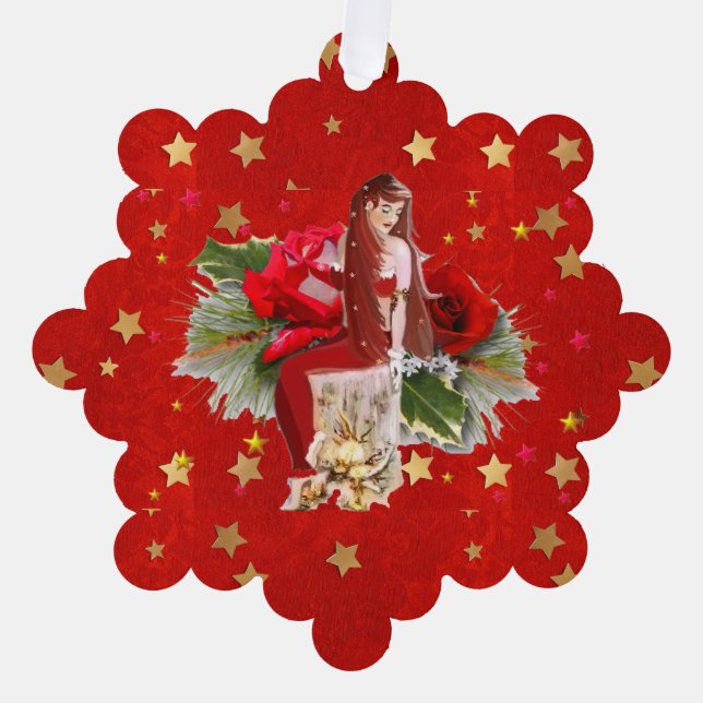 Christmas Fairy 2 Tree Decoration Card (Front)