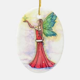Christmas Fairy and Star Ceramic Tree Decoration