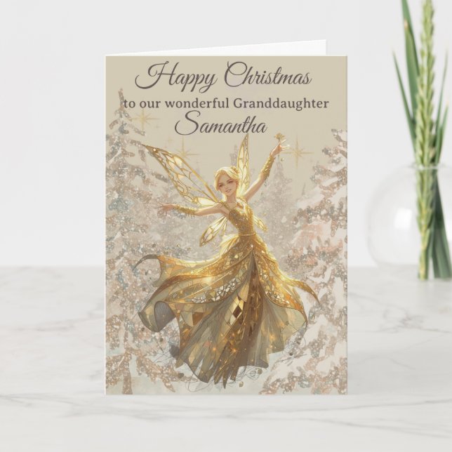 Christmas Fairy Card for Granddaughter (Front)