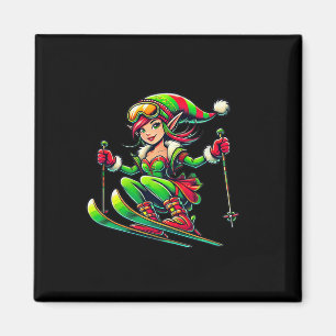 Christmas Fairy - Christmas Snowboard Skiing Magnet