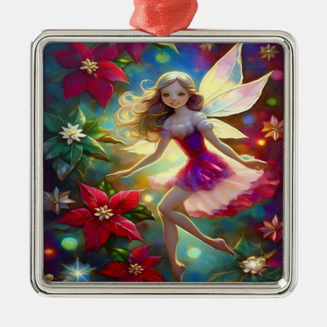 Christmas Fairy Collection - Ash Blonde Hair Metal Tree Decoration (Front)