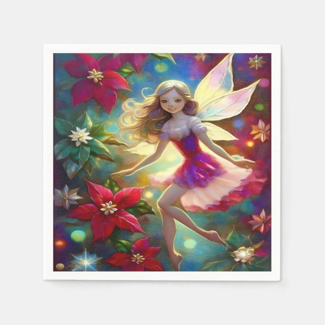 Christmas Fairy Collection - Ash Blonde Hair Napkin (Front)