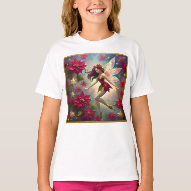 Christmas Fairy Collection - Auburn Hair T-Shirt (Front)