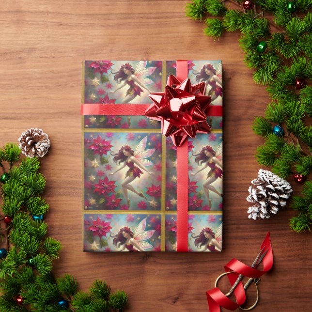 Christmas Fairy Collection - Auburn Hair Wrapping Paper (Holiday Gift)
