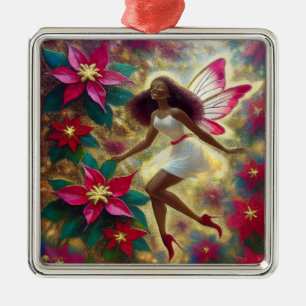 Christmas Fairy Collection - Auburn Natural Hair Metal Tree Decoration