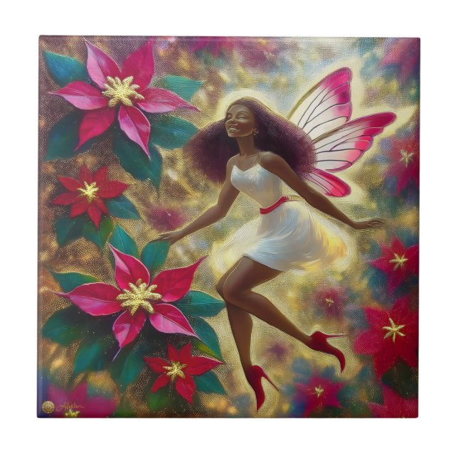 Christmas Fairy Collection - Auburn Natural Hair Tile (Front)