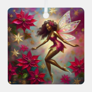 Christmas Fairy Collection - Brown Natural Hair Metal Tree Decoration