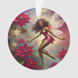 Christmas Fairy Collection - Brown Natural Hair Ornament