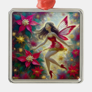 Christmas Fairy Collection - Dark Brown Hair Metal Tree Decoration