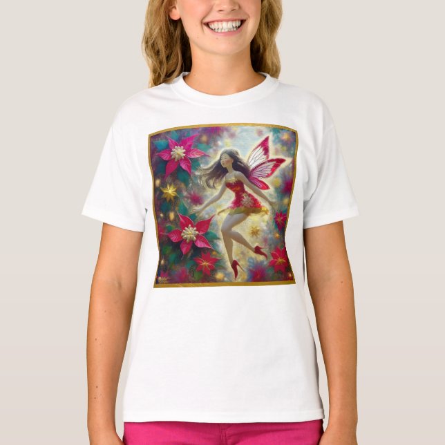 Christmas Fairy Collection - Dark Brown Hair T-Shirt (Front)