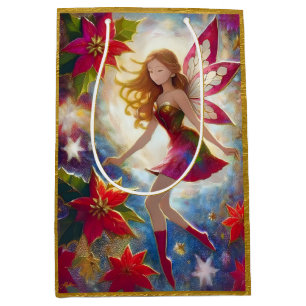 Christmas Fairy Collection - Ginger Hair Medium Gift Bag