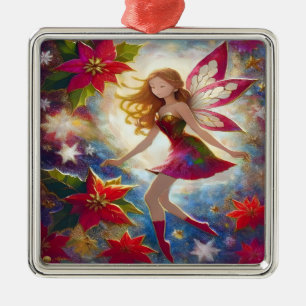 Christmas Fairy Collection - Ginger Hair Metal Tree Decoration