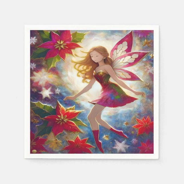 Christmas Fairy Collection - Ginger Hair Napkin (Front)