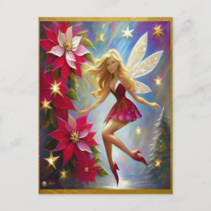 Christmas Fairy Collection - Honey Blonde Hair Holiday Postcard