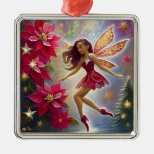 Christmas Fairy Collection - Light Auburn Hair Metal Tree Decoration